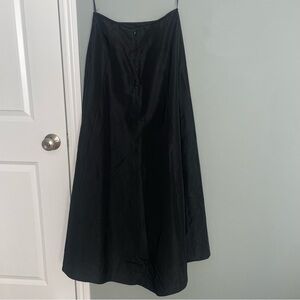 Vintage Scott McClintock Y2K Full Black TAFFETA MAXI SKIRT Goth Victorian Glam